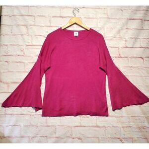 Cabi Bell Sleeve Sweater Womens Small Pink Indie Sleaze Boho Chic Whimsigoth